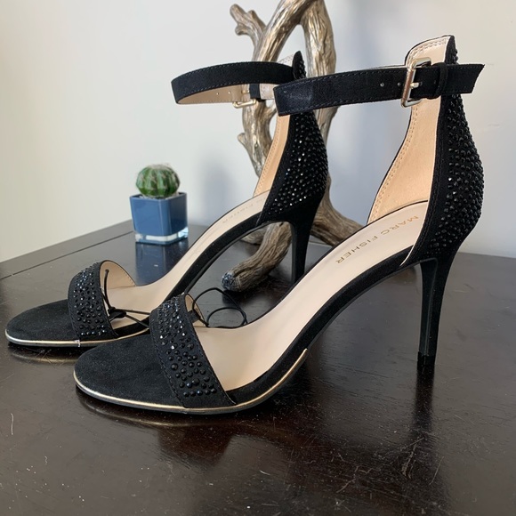 Marc Fisher Shoes - NWT Marc Fisher BETYE Black Rhinestone Heels
